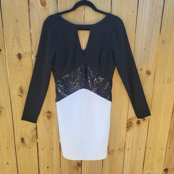 Black and White dress sequins size 4 - Picture 4 of 7